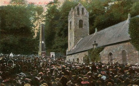 Open Air Service Old Kirk Braddan Isle Of Man Postcards