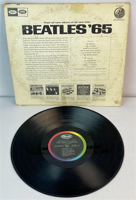 Lot 1964 The Beatles Beatles 65 Capitol Records St 2228 Lp Album