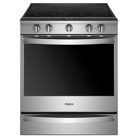 Maytag 6 4 Cu Ft Electric Range With True Convection In Fingerprint