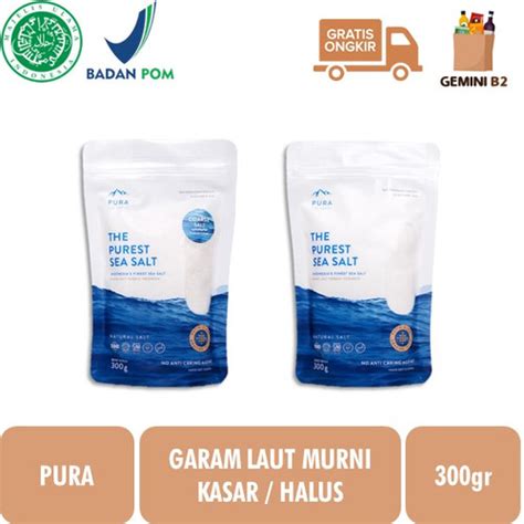 Jual Pura Garam Laut Alami Murni Pure Natural Sea Salt Gr Coarse