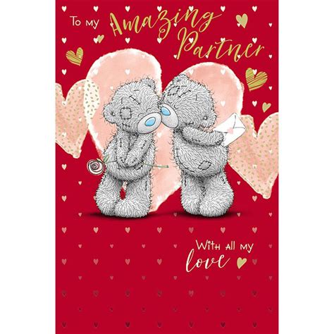 Amazing Partner Me To You Bear Valentines Day Card Vsm01063 Me To