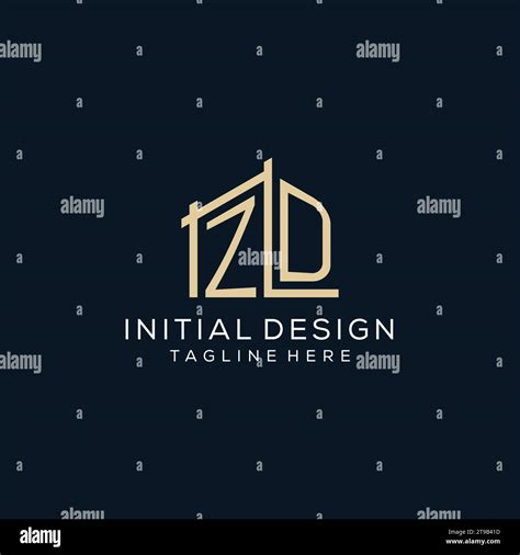 Initial ZD logo, clean and modern architectural and construction logo ...