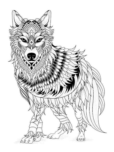 Mandala Wolf Coloring Page Sheet 8 Download Print Now