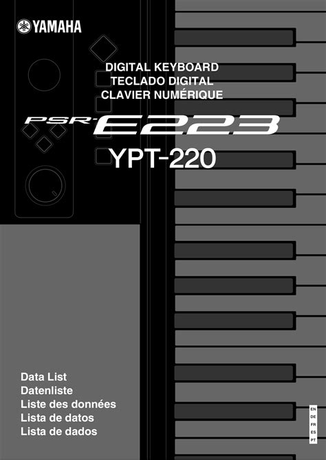 Download Free Pdf For Yamaha Psr E223 Music Keyboard Manual