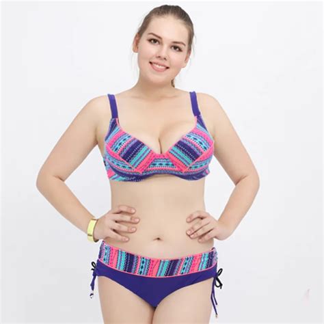 European Style Plus Size Xxl Xxxl Xxxxl Women Bikini Swimsuit 2017 New