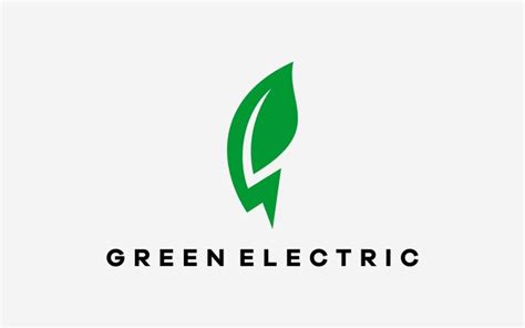 Verde design de logotipo elétrico moderno Vetor Premium