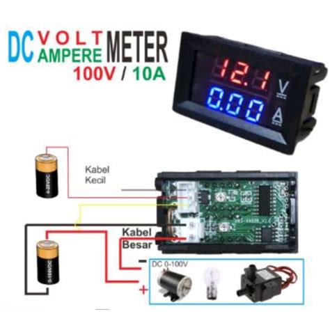 Jual Dc Volt Ampere Meter Digital 100v 10a Voltmeter Ammeter 100v 10a Shopee Indonesia