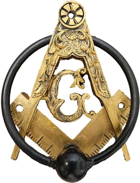 Antiqued Faux Gold Freemasons Freemasonry Masonic Square Compasses