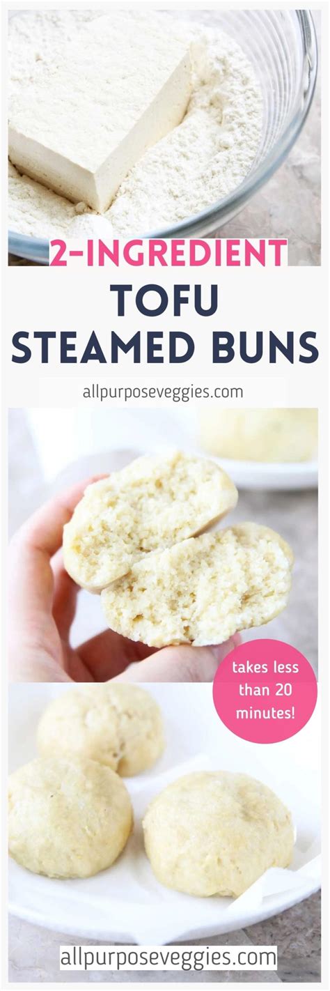 3-Ingredient Vegan Steamed Buns "Mantou" Recipe Made Without Yeast - All Purpose Veggies