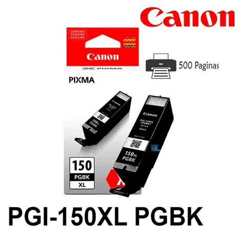 Tinta Canon PGI 150XL Negro MG 6210 5410 Original G Limagars Peru