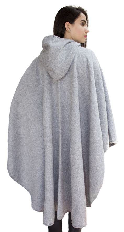 Womens Alpaca Wool Hooded Hood Woven Cloak Cape Wrap Soft Warm Peru Ebay