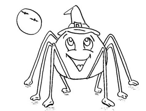 Coloriage Araignée à Halloween télécharger et imprimer gratuit sur