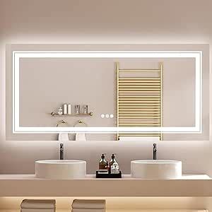 Luvodi Led Bathroom Vanity Mirror X Mm Large Dimmable Lighted