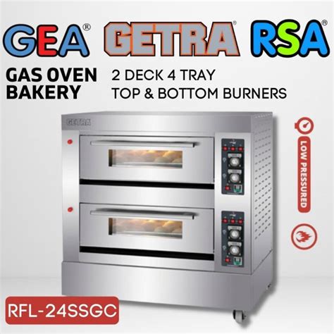 Jual Oven Gas GETRA RFL 24SSGC Oven Pemanggang Roti Kue 2 Deck 4 Tray