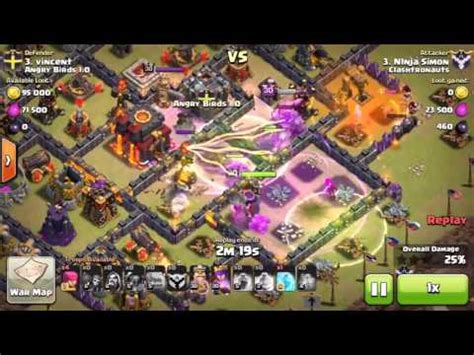 Game Clash Of Clans Clan War Recap Clashtronauts Vs Angry Birds