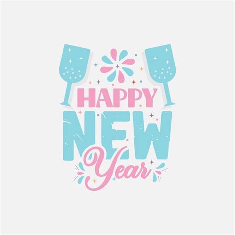 Premium Vector Colorful Lettering Happy New Year 2024