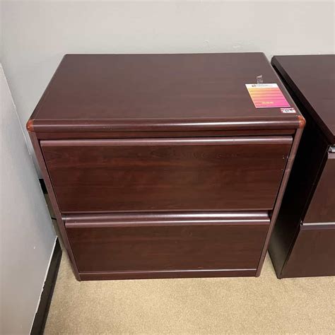 30 High Mahogany 2 Drawer Lateral File Cabinet Office Furniture Liquidations