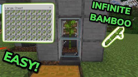 EASY 1 21 FAST AUTOMATIC BAMBOO FARM TUTORIAL In Minecraft Bedrock