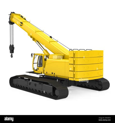 Crawler Crane Isolated Stock Photo Alamy