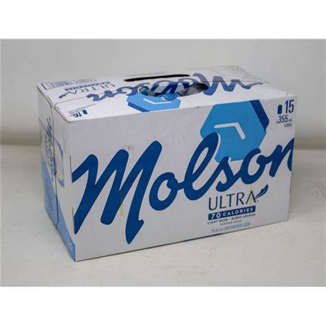 15 Pack Of Molson Ultra Light Beer 355ml Cans 3