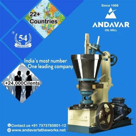 Cold Press Andavar Oil Extraction Machine Capacity Kg Hr At