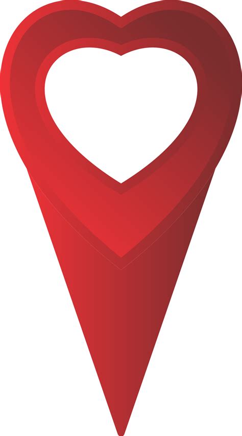 Red Pin Map Location Heart Png 22118993 Png