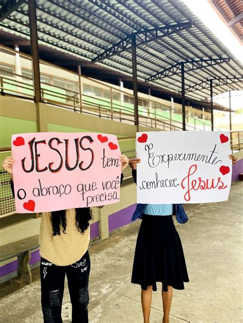 cartaz Cristão Jesus evangelismo na escola Experimente conhecer Jesus