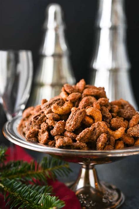 Sweet Spicy Christmas Nuts | Garlic & Zest