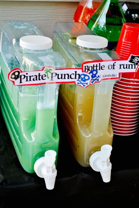 Pirate Party Beverages Pirate Birthday Party Party Drinks Pirate Party