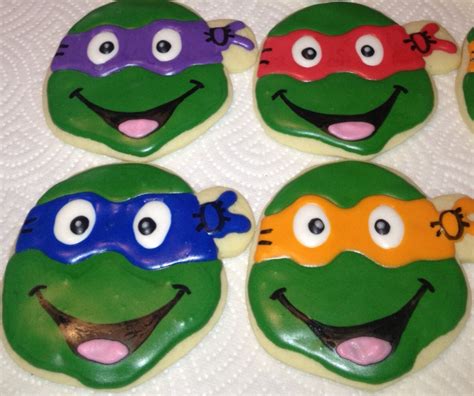 Teenage Mutant Ninja Turtle Cookies Tmnt Birthday Party