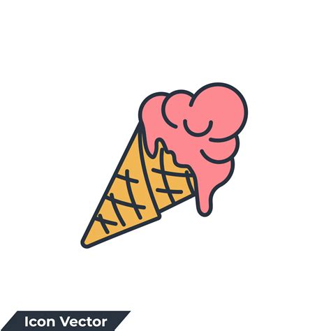 Ice Cream Cone Icon Logo Vector Illustration Ice Cream Symbol Template