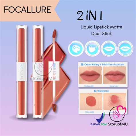 Jual Focallure Fa327 Multicolor Double 2 In 1 Liquid Matte Lipstick