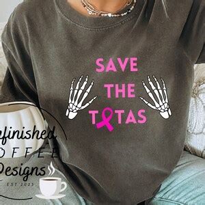 Save The Tatas Svg Breast Cancer Awareness Svgpink Etsy