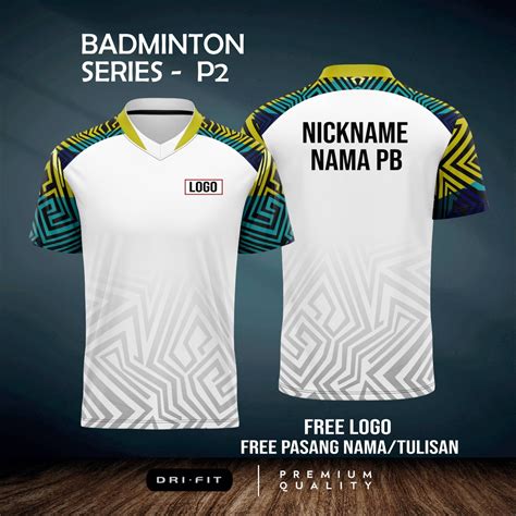 Jual Jersey Kaos Badminton Bulutangkis P Bisa Custom Nama Dan