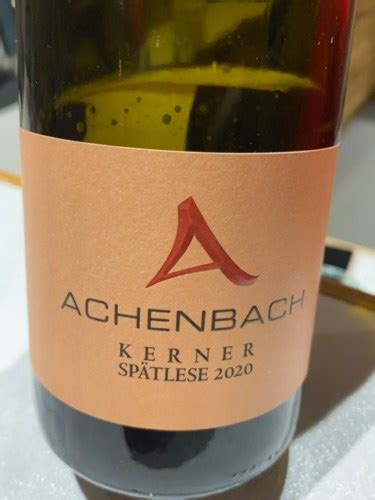 Weingut Achenbach Kerner Sp Tlese Vivino Us