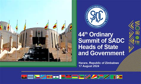 SADC to hold 44th Summit of Heads of State and Government in Harare ...