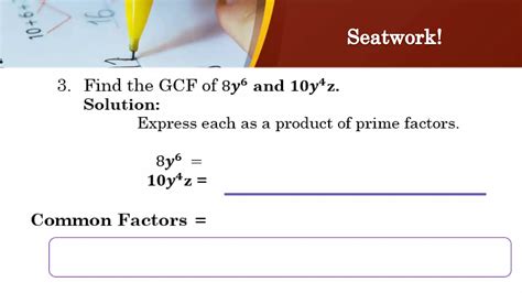 Factoring Polynomials With Common Monomial Factor Ppt