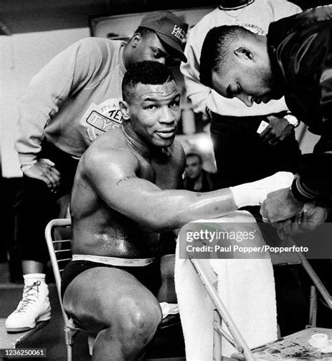 American Heavyweight Boxer Mike Tyson During A Training Session In