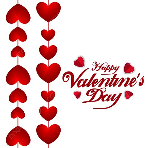 Happy Valentine Day Typography With Hearts Vector Free And Happy Valentine Day Valentine Day