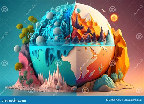 Set Of Volcanoes Different Forms On White Background Vector Illustration Of Current And Non