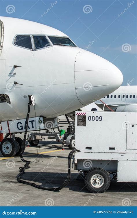 Ground Service Equipment And Airplane Stock Photo Image Of Technical