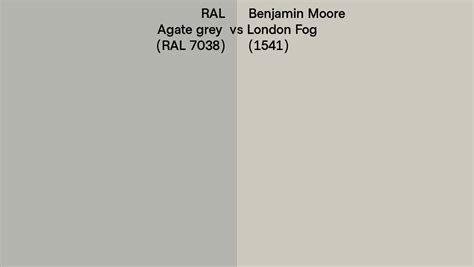 Ral Agate Grey Ral Vs Benjamin Moore London Fog Side By