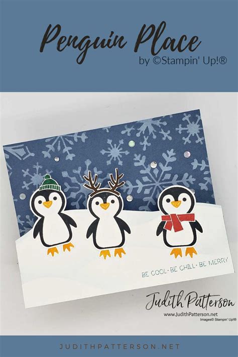 Stampin Up Penguin Place Christmas Card Homemade Christmas Cards