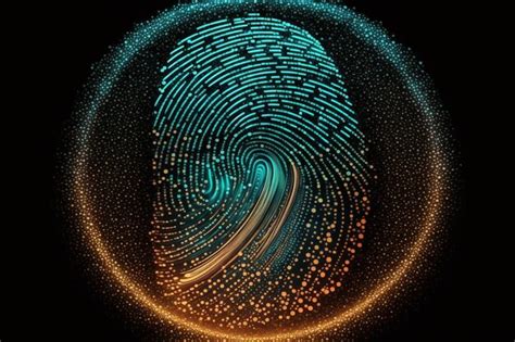 Premium Ai Image A Green And Orange Fingerprint With A Yellow Ring