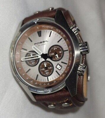 Fossil Coachman Chronograph Cuff Leather Men S Watch CH2565