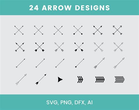 24 Arrow Designs Svg Vector Badges Svg Files For Cricut Cut Files