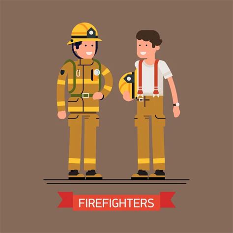 Firemen Vector Art Stock Images Depositphotos