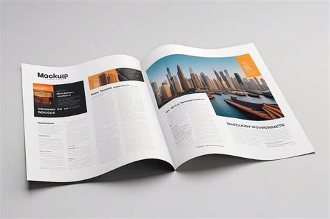 Premium Photo Newspaper Advertising Magazine Brochure Mockup D