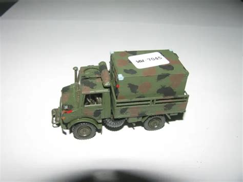 Roco Minitanks Mb Unimog U Flecktarn Gesupert Mit Container