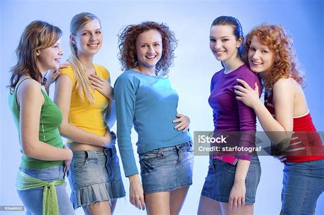 Group Of Five Girls Stock Photo Download Image Now Adult Adults